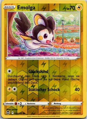 Pokémon-Karte Emolga 054/195 Silberne Sturmwinde