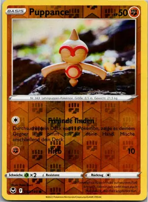 Pokémon-Karte Puppance 093/195 Silberne Sturmwinde