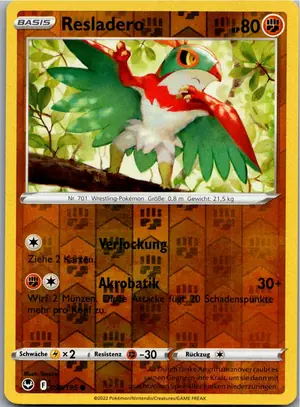 Pokémon-Karte Resladero 098/195 Silberne Sturmwinde
