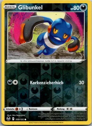 Pokémon-Karte Glibunkel 109/195 Silberne Sturmwinde