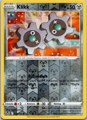 Pokémon-Karte Klikk 123/195 Silberne Sturmwinde