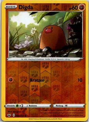 Pokémon-Karte Digda 092/202 Schwert & Schild
