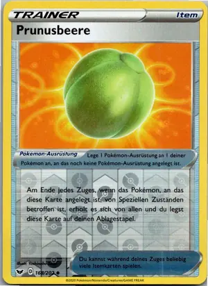 Pokémon-Karte Prunusbeere 168/202 Schwert & Schild