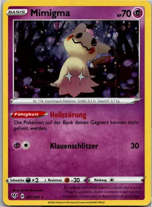 Pokémon-Karte Mimigma 081/189 Flammende Finsternis