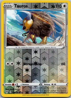 Pokémon-Karte Tauros 134/189 Flammende Finsternis
