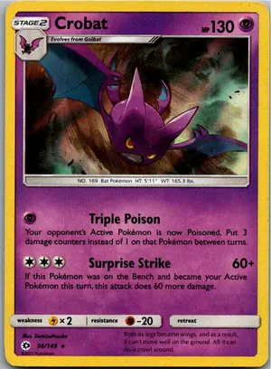 Pokémon-Karte Crobat Iksbat 56/149 Sonne & Mond