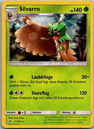 Pokémon-Karte Silvarro 11/149 Sonne & Mond