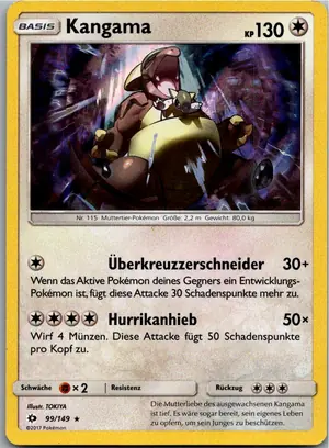 Pokémon-Karte Kangama 99/149 Sonne & Mond