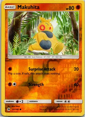 Pokémon-Karte Makuhita 67/149 Sonne & Mond