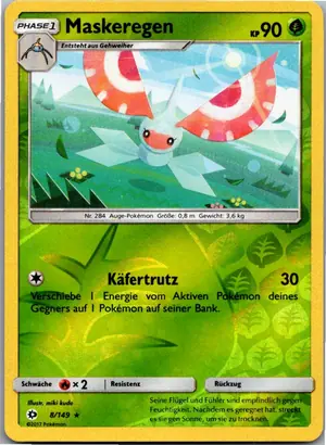 Pokémon-Karte Maskeregen 8/149 Sonne & Mond