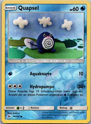 Pokémon-Karte Quapsel 30/149 Sonne & Mond