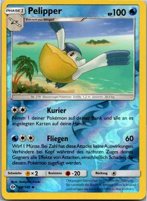 Pokémon-Karte Pelipper 38/149 Sonne & Mond