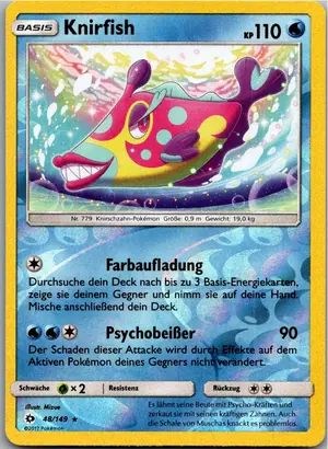 Pokémon-Karte Knirfish 48/149 Sonne & Mond