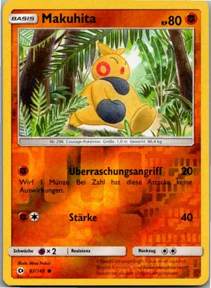 Pokémon-Karte Makuhita 67/149 Sonne & Mond