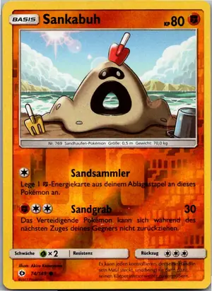 Pokémon-Karte Sankabuh 74/149 Sonne & Mond