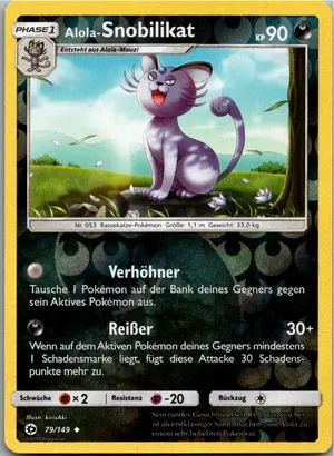 Pokémon-Karte Alola-Snobilikat 79/149 Sonne & Mond