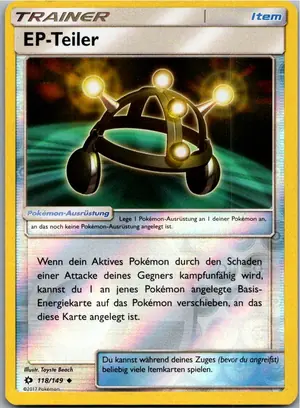 Pokémon-Karte EP-Teiler 118/149 Sonne & Mond