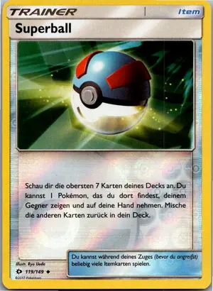 Pokémon-Karte Superball 119/149 Sonne & Mond