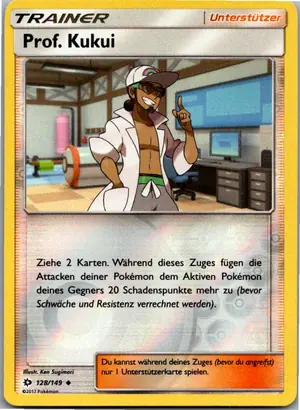 Pokémon-Karte Prof. Kukui 128/149 Sonne & Mond