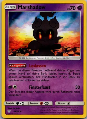 Pokémon-Karte Marshadow 45/73 Schimmernde Legenden