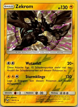 Pokémon-Karte Zekrom 35/73 Schimmernde Legenden
