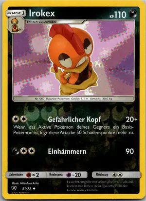 Pokémon-Karte Irokex 51/73 Schimmernde Legenden