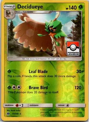 Pokémon-Karte Decidueye 11/149 Sonne & Mond