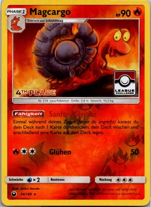 Pokémon-Karte Magcargo 24/168 Sturm Am Firmament