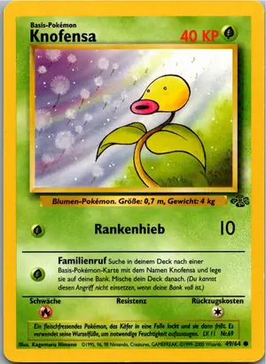 Pokémon-Karte Knofensa 49/64 Dschungel