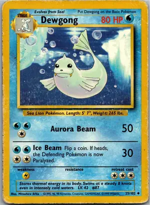 Pokémon-Karte Dewgong Jugong 25/102 Grundset