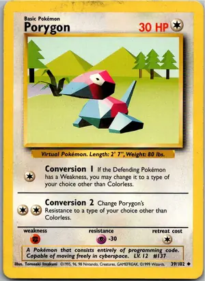Pokémon-Karte Porygon 39/102 Grundset