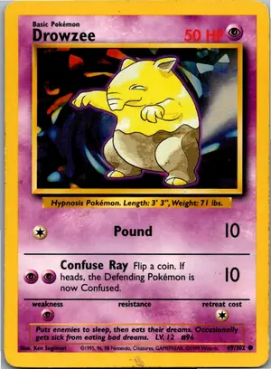 Pokémon-Karte Drowzee Traumato 49/102 Grundset