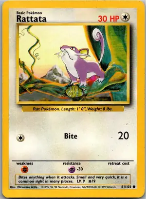 Rattata Rattfratz Exemplar 2,95 €