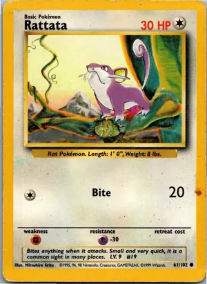Rattata Rattfratz Exemplar 2,95 €