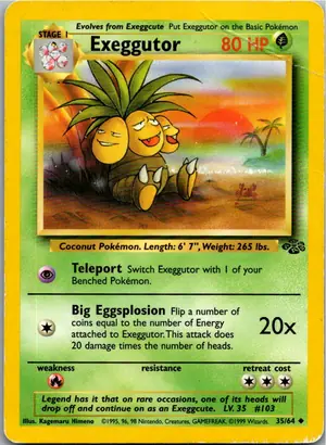 Pokémon-Karte Exeggutor Kokowei 35/64 Dschungel