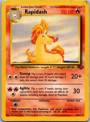 Pokémon-Karte Rapidash Gallopa 44/64 Dschungel