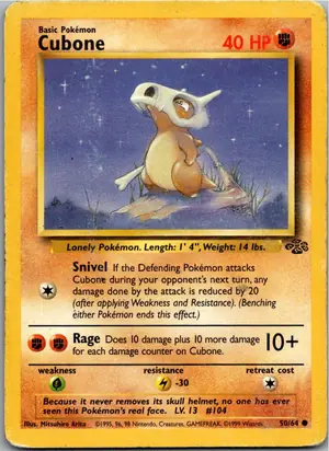 Pokémon-Karte Cubone Tragosso 50/64 Dschungel