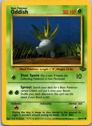 Pokémon-Karte Oddish Myrapla 58/64 Dschungel