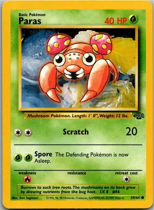 Pokémon-Karte Paras 59/64 Dschungel