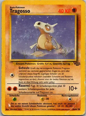 Pokémon-Karte Tragosso 50/64 Dschungel