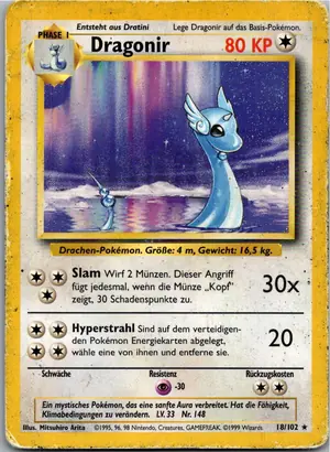 Pokémon-Karte Dragonir 18/102 Grundset