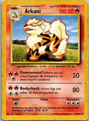 Pokémon-Karte Arkani 23/102 Grundset