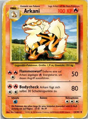 Pokémon-Karte Arkani 23/102 Grundset