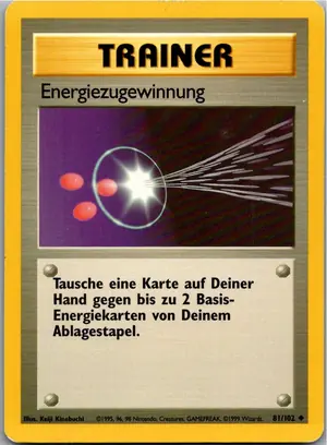 Pokémon-Karte Energiezugewinnung 81/102 Grundset