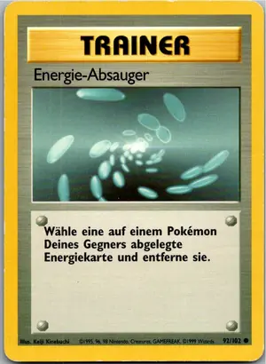 Pokémon-Karte Energie-Absauger 92/102 Grundset