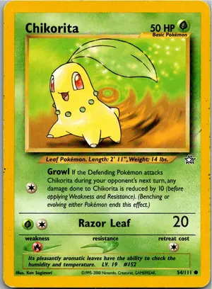 Pokémon-Karte Chikorita Endivie 54/111 Neo Genesis