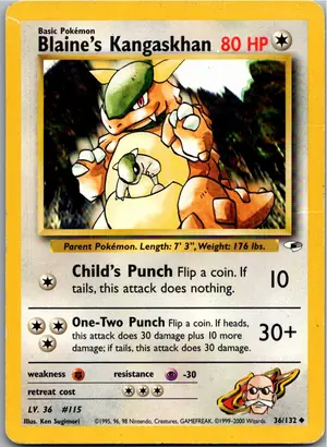 Pokémon-Karte Blaine's Kangaskhan 36/132 Gym Heroes