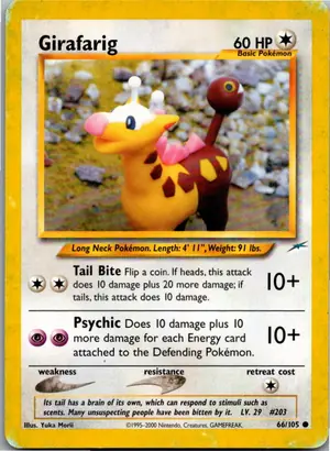 Pokémon-Karte Girafarig 66/105 Neo Destiny