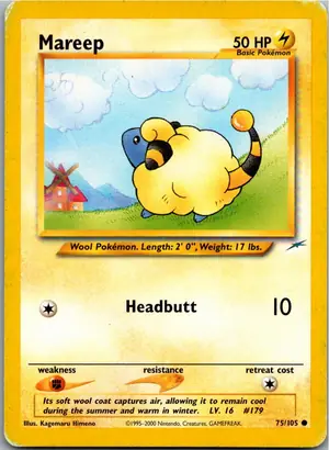 Pokémon-Karte Mareep Voltilamm 75/105 Neo Destiny