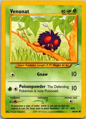 Pokémon-Karte Venonat Bluzuk 90/105 Neo Destiny